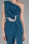 Robe De Soirée Longue Vert Pétrole ABU4116