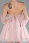Robe De Fiançaille Mini Poudre ABK2109
