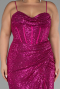 Robe Grande Taille Squameuse Longue Fushia ABU3322