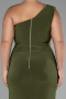 Robe De Fiançailles Grande Taille Longue Kaki ABU4148