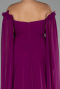 Robe Grande Taille Mousseline Longue Violet ABU3464