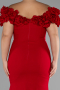 Robe de Soirée Grande Taille Longue Rouge ABU4081
