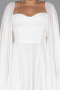 Robe Grande Taille Longue Mousseline Blanc ABU4161