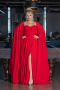 Robe Grande Taille Longue Mousseline Rouge ABU4161