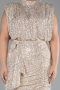 Robe De Soirée Grande Taille Squameuse Longue Vison ABU3115