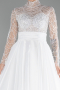 Robes de Mariage Longue Satin Blanc ABU4250