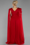 Robe De Fiançailles Grande Taille Longue Rouge ABU4259