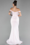 Robe de Soirée Longue Satin Poudre ABU4264