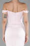 Robe de Soirée Longue Satin Poudre ABU4264