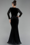 Robe de Soirée Longue Velours Noir ABU4282