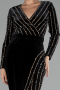 Robe de Soirée Longue Velours Noir ABU4282