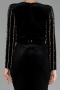 Robe de Soirée Longue Velours Noir ABU4282