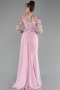 Robe de Soirée Longue Mousseline Poudre ABU4293