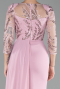 Robe de Soirée Longue Mousseline Poudre ABU4293