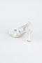 Stiletto Coupe Au Laser Argent MJ4102