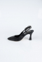 Stiletto Coupe Au Laser Noir MJ4102