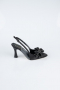 Chaussure de soirée Satin Noir MJS4100