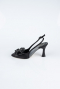 Chaussure de soirée Satin Noir MJS4100