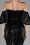 Robe Queue de Poisson Longue Noir ABU4308