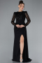 Robe de Soirée Grande Taille Longue Noir ABU4311