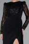 Robe de Soirée Grande Taille Longue Noir ABU4311
