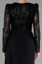 Robe de Soirée Grande Taille Longue Noir ABU4311