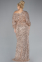 Robe De Fiançailles Grande Taille Longue Squameuse Or ABU4313