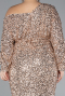 Robe De Fiançailles Grande Taille Longue Squameuse Or ABU4313