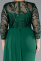 Robe de Soirée Grande Taille Longue Mousseline Émeraude ABU4294