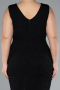 Robe de Soirée Grande Taille Midi Noir ABK1492