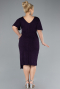 Robe De Invitation Grande Taille Midi Violet Foncé ABK2146