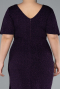 Robe De Invitation Grande Taille Midi Violet Foncé ABK2146