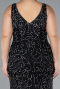 Robe De Fiançailles Grande Taille Longue Noir ABU4008