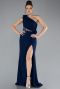 Robe Queue de Poisson Longue Bleu Marine ABU4381