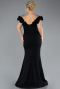 Robe De Fiançailles Grande Taille Longue Noir ABU4388