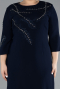 Robe De Soirée Grande Taille Midi Bleu Marine ABK1621
