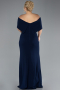 Robe De Soirée Grande Taille Longue Bleu Marine ABU3945