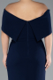 Robe De Soirée Grande Taille Longue Bleu Marine ABU3945