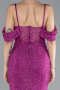 Robe de Soirée Longue Perlé Fushia ABU4394
