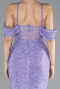Robe de Soirée Longue Perlé Lilas ABU4394