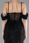 Robe de Soirée Longue Perlé Noir ABU4394