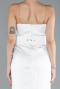 Robe De Soirée Satin Longue Blanc ABU2844