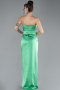 Robe De Soirée Satin Longue Vert ABU2844