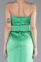 Robe De Soirée Satin Longue Vert ABU2844