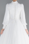 Robe de Mariée Grande Taillev Longue Mousseline Blanc ABG050