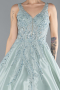 Robe De Fiançailles Grande Taille Longue Menthe ABU3618