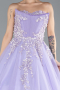 Robe De Fiançailles Grande Taille Longue Lilas ABU4453