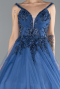 Robes De Soirée Grande Taille Longue Indigo ABU4457