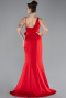 Robe de Soirée Longue Satin Rouge ABU4498