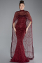 Robe de Soirée Longue Rouge Bordeaux ABU4517